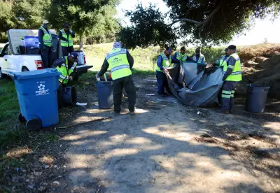 Fremont begins clearing park as homeless campers head for hotels