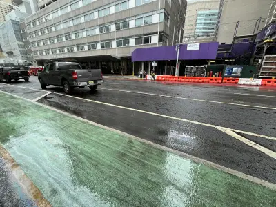 Oil spill snarls traffic on Manhattan's First Avenue, turns block into slip-and-slide