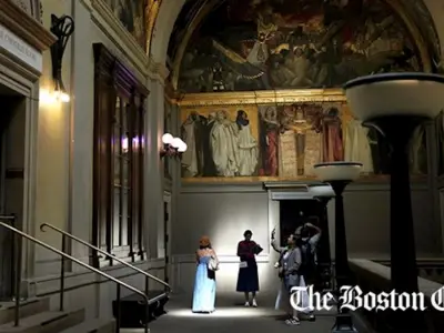 A locked door and myriad treasures beyond, in vast rooms deemed unusable at Boston Public Library