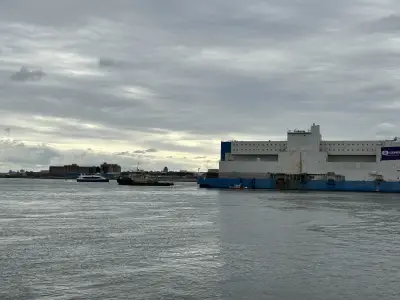 NYC casts away floating jail, scorned by critics as 'modern-day slave ship'