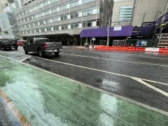 Oil spill snarls traffic on Manhattan's First Avenue, turns block into slip-and-slide
