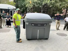 No more trash piles: City to install garbage bins in hundreds of Brooklyn parking spaces