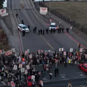 Bay Area Protesters Try to Block Base Entrance Before Immigration Operation