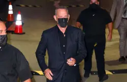 Early Addition: Tom Hanks masked up on the subway isn't fooling anyone