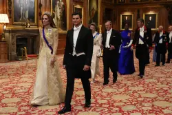Snubbed? Tiffany Trump walks far behind husband, Kate Middleton at banquet